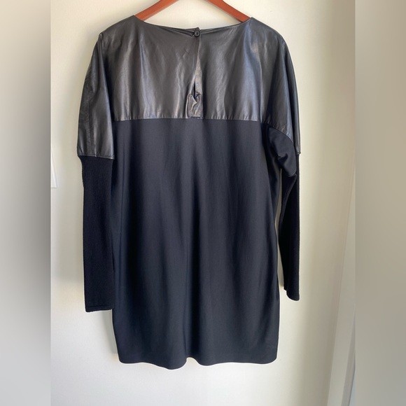 ANNETTE GORTZ Black Leather Dress Euro Size 44 US Large - Picture 9 of 15